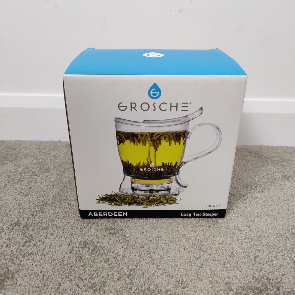 Grosche Aberdeen NEW Tea Steeper 1000 ml 1 L Tea Infuser Teapot Smart Tea Maker